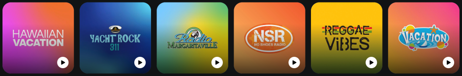 SiriusXM Sail Away Channels
