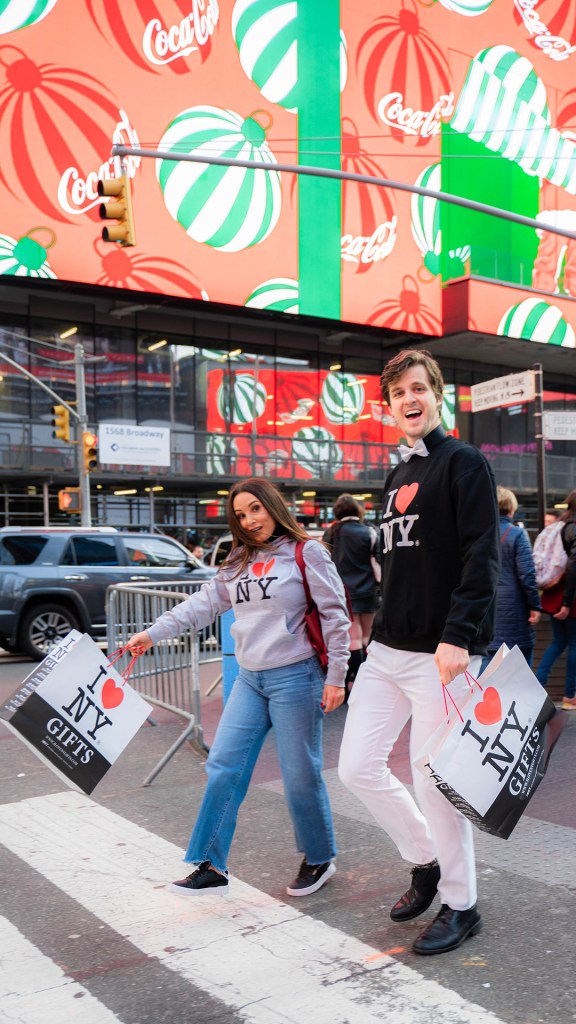 Bret Raybould and Lisa Ann go shopping in New York City to promote their new SiriusXM show 'Better Halves'